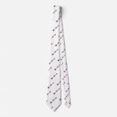 Zwarte Pijl met Fuchsia Heart Stropdas (Voorkant)