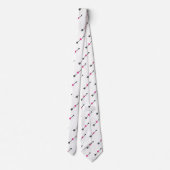 Zwarte Pijl met Fuchsia Heart Stropdas (Achterkant)