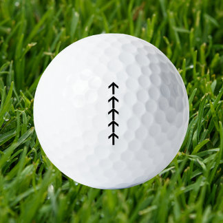 Zwarte pijlen golfballen
