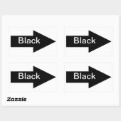 Zwarte pijlteken Sticker (Vel)