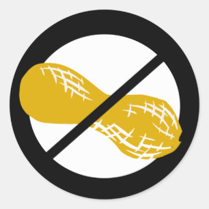 Zwarte pinda vrije noot allergie Kinder Ronde Sticker