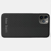 Zwarte Pinhole Koolstofvezel Grafietpolymeer Case-Mate iPhone Case (Achterkant (horizontaal))