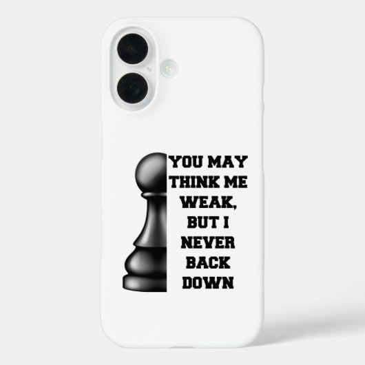 Zwarte Pion Schaaksterkte Veerkracht Strategie Pow Case-Mate iPhone Case (Achterkant)