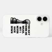 Zwarte Pion Schaaksterkte Veerkracht Strategie Pow Case-Mate iPhone Case (Achterkant (horizontaal))