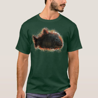 Zwarte piranha Serrasalmus rhombeus T-shirt
