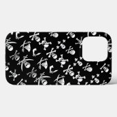 ZWARTE PIRATE BANNERS SKULL, GEKROOSTE BOTTEN, SWO Case-Mate iPhone CASE (Achterkant (horizontaal))