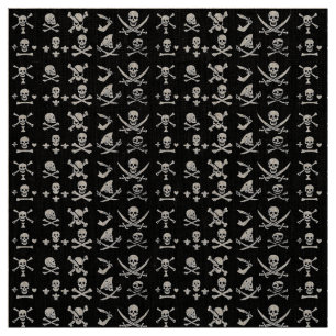 ZWARTE PIRATE BANNERS SKULL, GEKROOSTE BOTTEN, SWO STOF