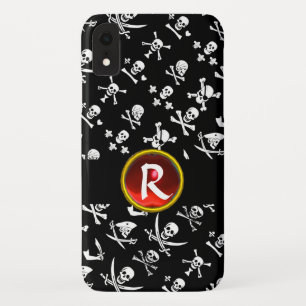 ZWARTE PIRATENVAANDels Schedel,GEKRUISTE BOTTEN,ZW iPhone XR Hoesje