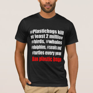 Zwarte plastic zakken t-shirt