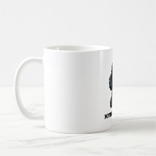 Zwarte poedel koffie niets dan zwart koffiemok