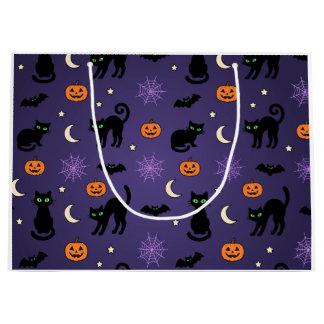 Zwarte Poezen Pompoenen Paarse Halloween Cadeautas