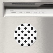 Zwarte poladots op witte achtergrond magneet (Insitu (Vaatwasser))