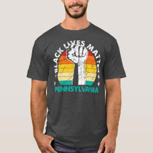 Zwarte politieke demonstratie in Pennsylvania T-shirt