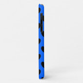 Zwarte polka harten blauw Case-Mate iPhone case (Achterkant/links)