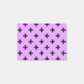 Zwarte polka kruist lila post-it® notes (Voorkant)