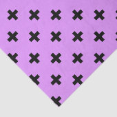 Zwarte polka kruist lila tissuepapier (Detail)