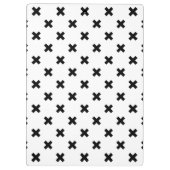 Zwarte polka kruist wit klembord (Achterkant)