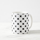 Zwarte polka kruist wit koffiemok (Voorkant rechts)