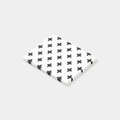 Zwarte polka kruist wit post-it® notes (Schuin)