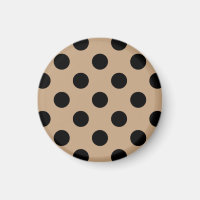 Zwarte polka-punten op beige
