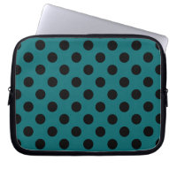 Zwarte polka-punten op blauwgroen