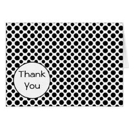 Zwarte Polka-Stippen bedankpas