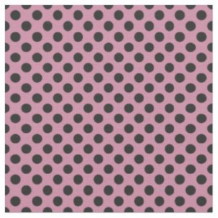 Zwarte polka stippen Kies een achtergrondkleur Stof