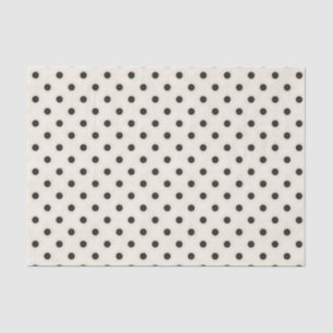 Zwarte polka stippen op Antiek wit Tissuepapier