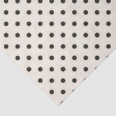 Zwarte polka stippen op Antiek wit Tissuepapier (Detail)