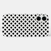 Zwarte polka stippen op wit Case-Mate iPhone case (Achterkant (horizontaal))