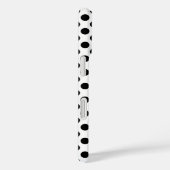 Zwarte polka stippen op wit Case-Mate iPhone case (Achterkant / Rechts)