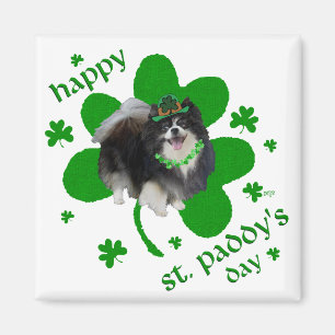 Zwarte Pomeranian St. Patricks Day Magneet