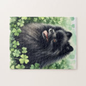 Zwarte Pommeren St Patricks Day Legpuzzel (Horizontaal)