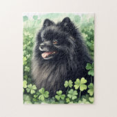 Zwarte Pommeren St Patricks Day Legpuzzel (Verticaal)