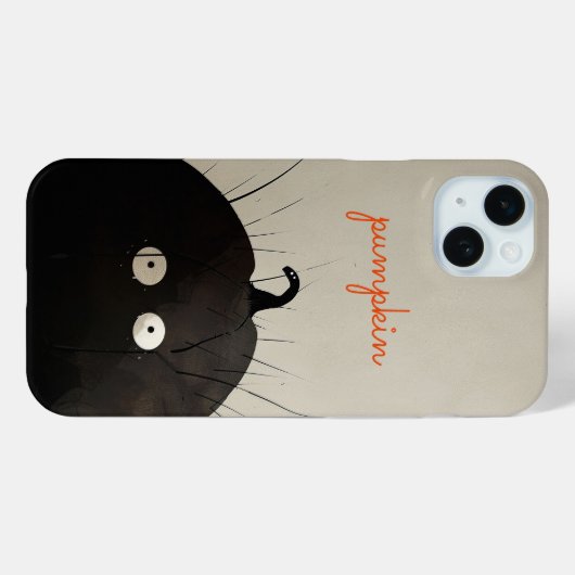 Zwarte pompoen Case-Mate iPhone case (Achterkant (horizontaal))