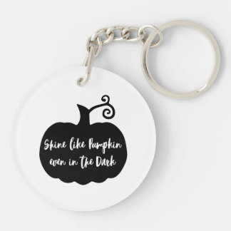 Zwarte Pompoen Halloween Sleutelhanger