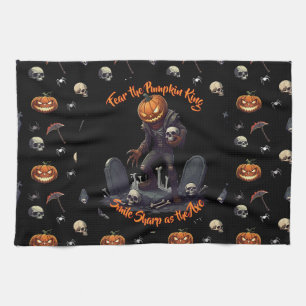 🖤 Zwarte Pompoen King Keuken Handdoek 🎃