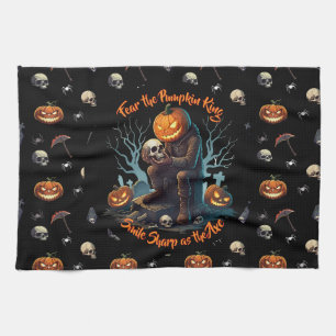 🖤 Zwarte Pompoen King Keuken Handdoek 🎃