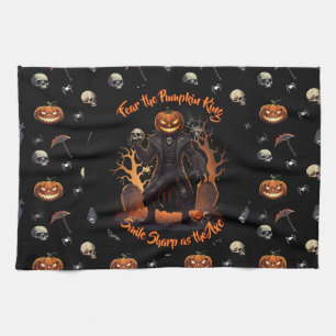 🖤 Zwarte Pompoen King Keuken Handdoek 🎃