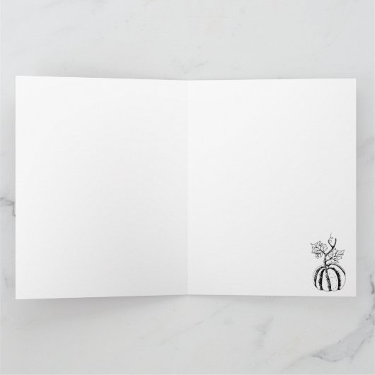 Zwarte Pompoen voor Halloween Kaart (Binnen)