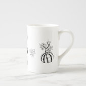 Zwarte pompoen voor Halloween Porselein Kop (Rechts)