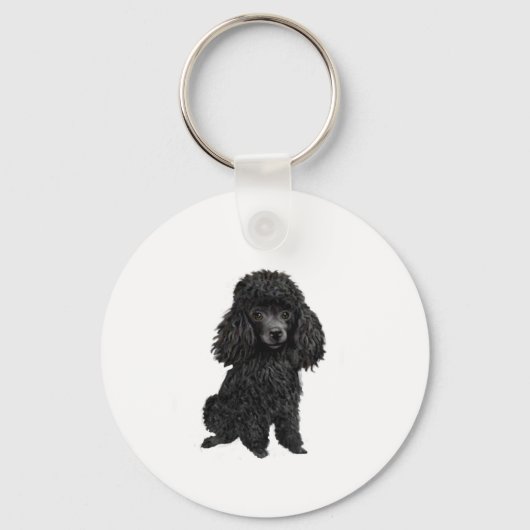 Zwarte Poodle (#3) Sleutelhanger (Voorkant)