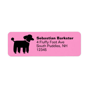 Zwarte Poodle Return Address Labels