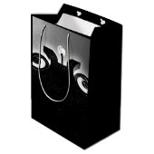 Zwarte poort medium cadeauzakje (Achterkant Gekanteld)