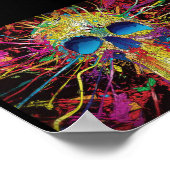 Zwarte poster schedel (Hoek)