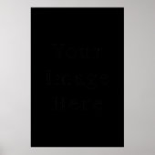 Zwarte Posters Gepersonaliseerd Sjabloon Poster (Voorkant)