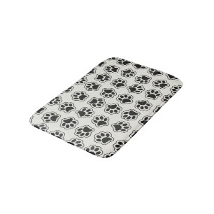 Zwarte poten, hondenpoten, kattenpoten, omtrek badmat