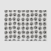 Zwarte poten, hondenpoten, kattenpoten, omtrek tissuepapier (Voorkant)