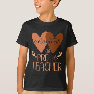 Zwarte Pre K Leerkracht Preschool Zwarte Geschiede T-shirt