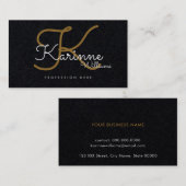 zwarte premie pro contact-kaart/origineel monogram contactkaartje (Voorkant / Achterkant)